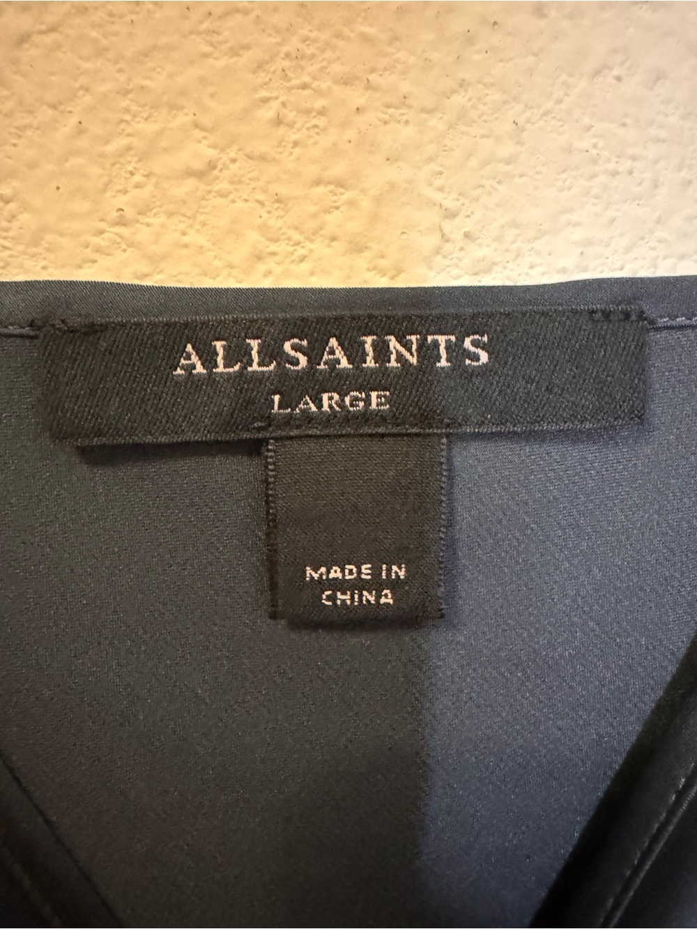 NEW AllSaints Satin Midnight BlueSlip Dress Spaghetti Strap - Picture 4 of 6